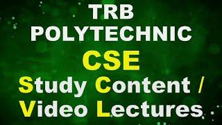 TRB Polytechnic CSE Study Material/Video Lectures | TRB Polytechnic Latest  Update for CSE|CSE Notes