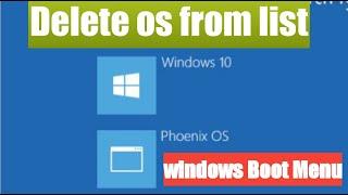 How to Remove Windows Boot Menu Delete All OS , Phoenix OS