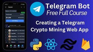 Build Telegram Mini App like Hamster Combat or Not Coin Clone (FULL COURSE)(FULL GUIDE)(FREE COURSE)