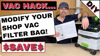 Workshop Vac Dust Filter Bag Hack | Reuse Your ShopVac Dust Filter Bag | ShopVac Dust Bag Hack