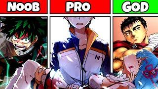 NOOB vs PRO vs GOD - Anime Main Characters