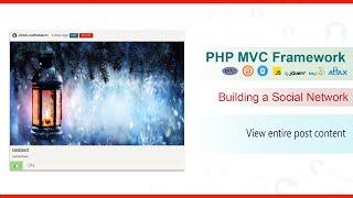 PHP MVC Framework - #43 - Building a Social Network - View entire post content