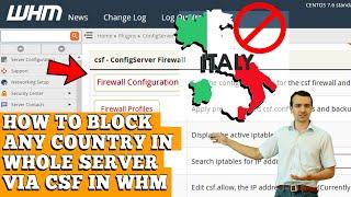 HOW TO BLOCK TRAFFIC BY COUNTRY IN WHOLE SERVER VIA WHM ROOT? [STEP BY STEP]️