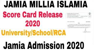 Jamia entrance score card 2020 University/school/RCA 2020 || jamia score card kaise dekhe 2020