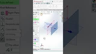 How to Create Planes in Solidworks #shorts #viralreels #shortsfeed #cadmonkeys #solidworks  #plane