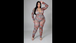 Plus Size Chain Lace Up Jumpsuit-Outfits-Jahvysams21