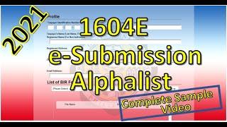 1604e Form with e-Submission 2021 Complete and Detailed Step By Step