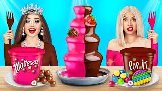 Tantangan Epic Makanan ASLI vs COKLAT! Makan Permen selama 24 Jam! Prank Ajaib oleh RATATA POWER