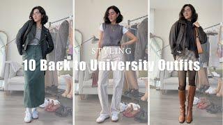 10 back to university outfits!! Back to school looks | Early Fall Style | Transitional Outfits