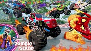 Monster Jam INSANE Zombie Island Adventure #24 | Racing, Freestyle, and High Speed Jumps