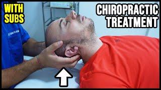 CHIROPRACTIC ADJUSTMENT | physical examination | LOUD ASMR CRACKS | deep voice explanation