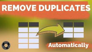 Remove DUPLICATES Automatically in Excel with ONLY ONE Function