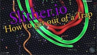 How to get out of a snake circle trap in Slither.io