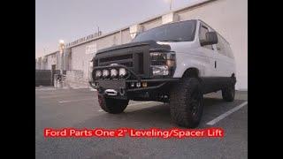 Lifted Econoline Ford Parts One FPO 2" Spacer Lift Kit Van Tour walkaround | Fit Bigger 265 Tires