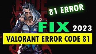 VALORANT ERROR CODE 81 | How to #fix #valorant error code 81 (pc) || by borntoplaygames