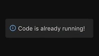 code is already running in VS code