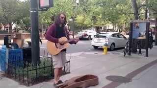 Jason Brazzel covers "Atlas" by The Wood Brothers in downtown Asheville (April 2015)