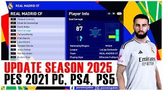 PES 2021 PATCH 2025 PC PS4 PS5 Option File Update Transfer September 2024