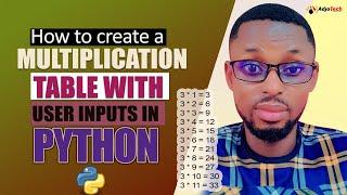 How to create a multiplication table with user input in python