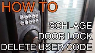 How to Delete User Code on Schlage Door Lock