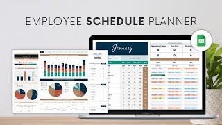 Employee Schedule (Roster) Planner Google Sheets Template | Complete Walkthrough Tutorial