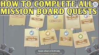 HOW TO COMPLETE ALL MISSION BOARD QUESTS/RAGNAROK X:NEXT GENERATION/NEW GAME/MMORPG