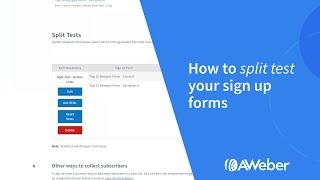 How to split test a sign up form