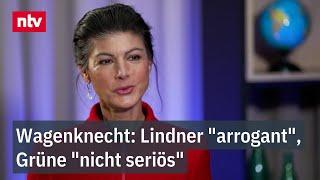 BSW-Chefin Wagenknecht mit Rundumschlag: Lindner "arrogant", Grüne "nicht seriös" | ntv