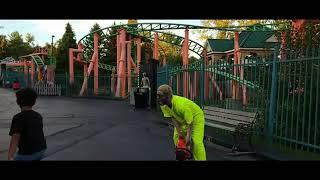 Kid Scares Monster with Chainsaw Funny - Six Flags Fright Fest 2021