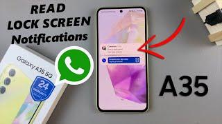 How To Read WhatsApp Notifications On Lock Screen Of Samsung Galaxy A35 5G
