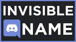 How to get Invisible Name on Discord