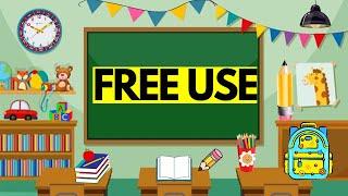 BACK TO SCHOOL - Animated SCREEN background Education - Virtual/Online Classroom [FREE USE]