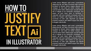 How to Justify Text in Illustrator | Zeedign Tutorials