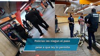 Sacan del Metro a entrenadora con perros de asistencia para personas con discapacidad