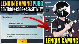 [NEW] Lenqin Gaming New Layout Control Code And Sensitivity 2021|| PUBG MOBILE || Blazed Gaming