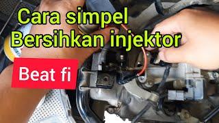 Cara sederhana membersihkan injektor honda beat yang brebet2 nyendat2