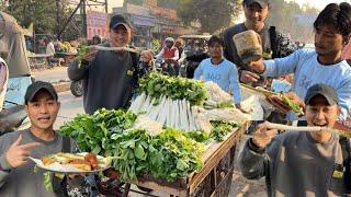 SUPER UNIK JUAL LALAPAN KELILING,SAMBEL IJO+MASALA!SATU GROBAK PENUH!COBA PAKE GORENGAN NIKMAT