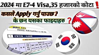 Korea,2024 मा E7-4 Visa 35 हजारको कोटा //Manufacturer Exam date Fixed Nepal // Eps Topik Exam