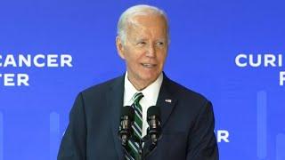 President Joe Biden speaks at event for cancer research