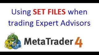 MetaTrader 4 set files. Easy saving, loading & managing set files containing Expert Advisor settings