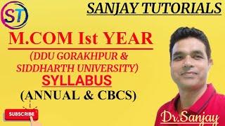 M. Com 1sr year Syllabus ( Annual & CBCS) for ddu gorakhpur &siddhaarth university.