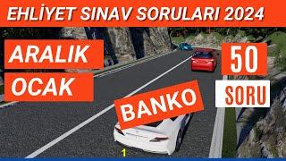 Ehliyet Sınav Soruları 2024 | Aralık, Ocak Çıkmış Ehliyet Sorularını Çöz