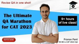 CAT 2023 Quant Revision Marathon | 100 questions in one shot | Complete QA revision | MBA Karo