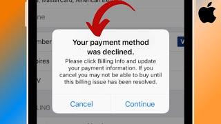 FIXED: Your payment method was declined update it or provide a new payment method and try again