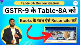 Table 8A Reconciliation with Books | Table 8A of GSTR-9 Reconcile with Books