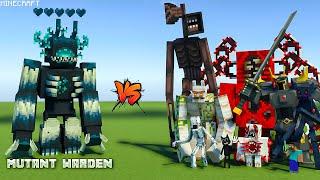 MUTANT WARDEN vs HEROBRINE, CARTOON CAT, SCP 096 AND OP BOSSES | MINECRAFT