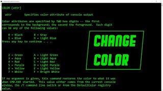How to Quickly Change Font Color in CMD (Command Prompt)