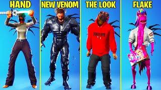 All Legendary Fortnite Dances & Emotes! (Venom Unleashed, The Look, Monkey Mosh, Flake Shake)