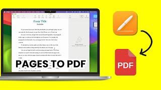 Convert Pages to PDF on Mac