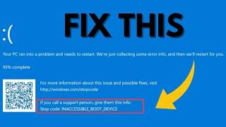 How to Fix Inaccessible Boot Device Windows 11 (BSOD Fix)